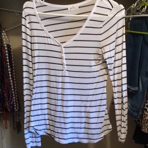 Striped long sleeve light shirt